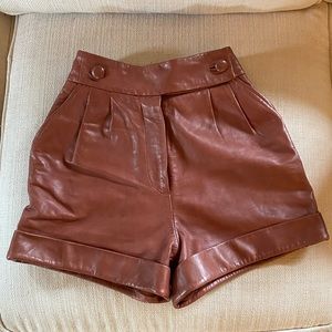 Sezane William Shorts size 32 red brown